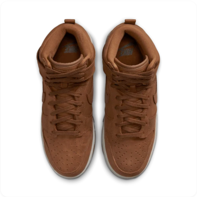 Nike Dunk High 'Pecan' – Tonal Brown Nubuck High-Top Sneakers
