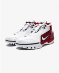 Nike Air Zoom Generation 'First Game' – White/Varsity Crimson LeBron James Signature Basketball Shoe