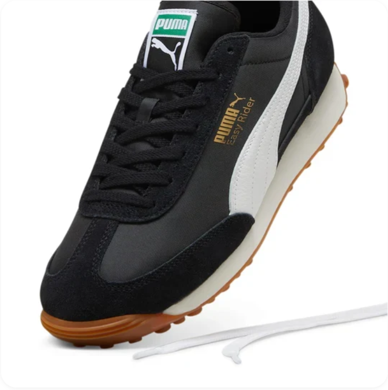 Puma Easy Rider 'Black/White/Gum' – Retro Runner Low-Top Sneakers