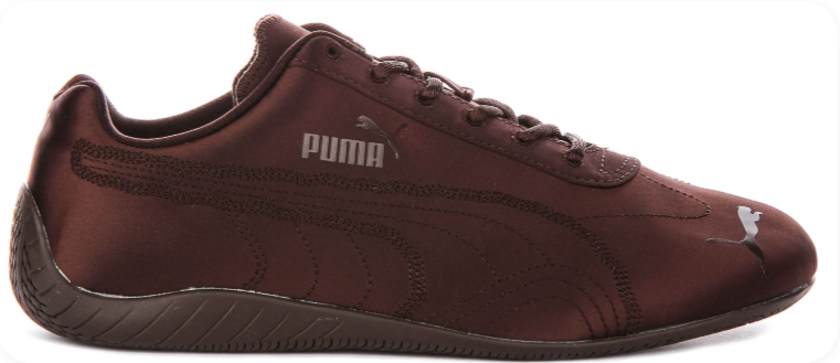 Puma Speedcat Triple Espresso – Side profile view showing espresso brown satin leather upper