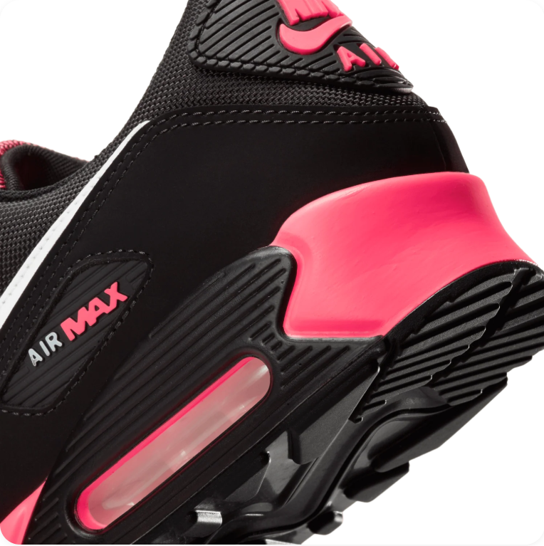 Nike Air Max 90 'Black/Racer Pink' – Black & Pink Low-Top Sneakers