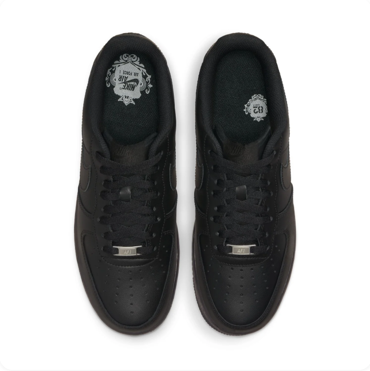 Nike Air Force 1 '07 'Triple Black' – All-Black Low-Top Sneakers