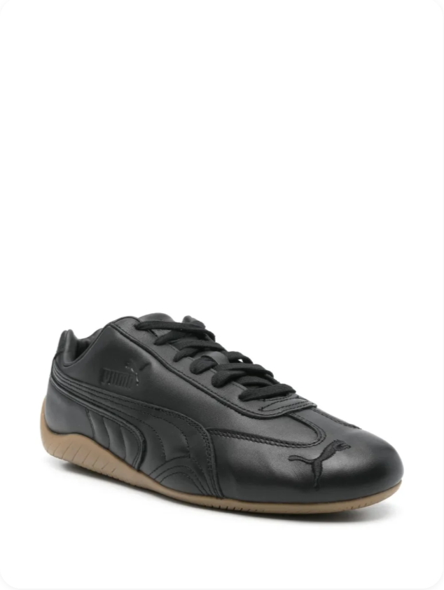 Puma Speedcat OG 'Triple Black/Gum' – All-Black Leather Gum Sole Motorsport Low-Top Sneakers