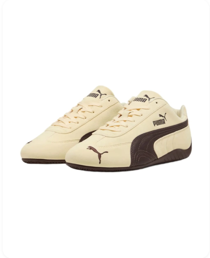 Puma Speedcat OG 'Warm White/Dark Chocolate' – Cream & Brown Motorsport Low-Top Sneakers