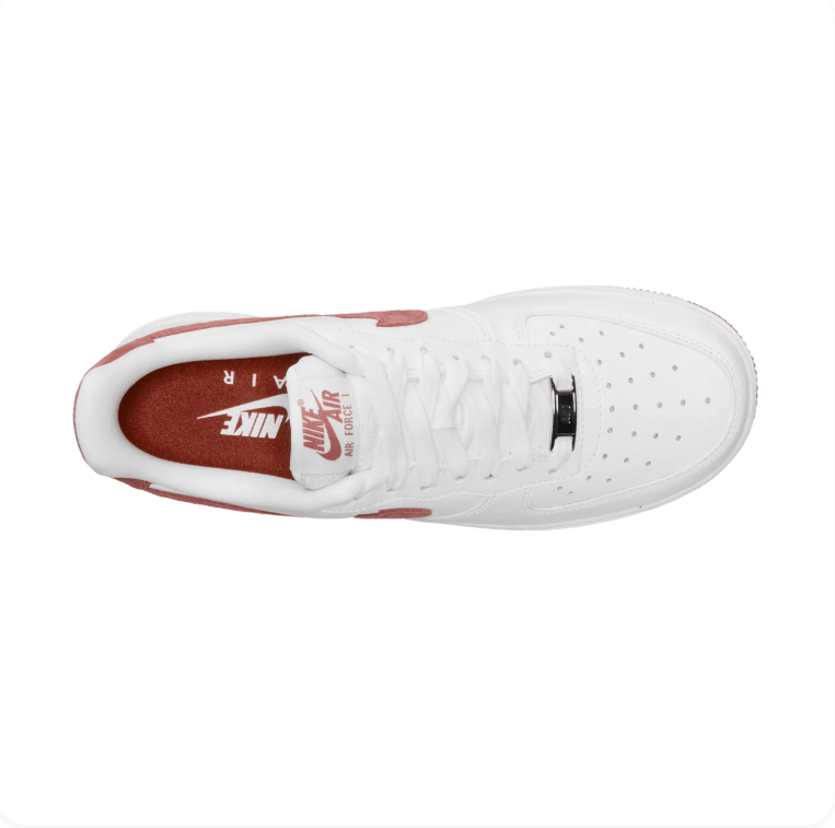Nike Air Force 1 '07 'White/Cedar' – White & Cedar Red Low-Top Sneakers