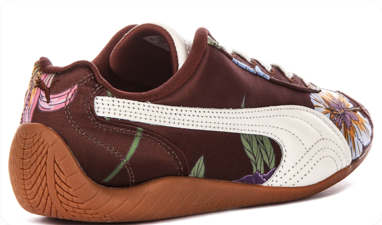 Puma Speedcat OG 'Botanical/Burgundy' – Floral Print Leather Gum Sole Low-Top Sneakers