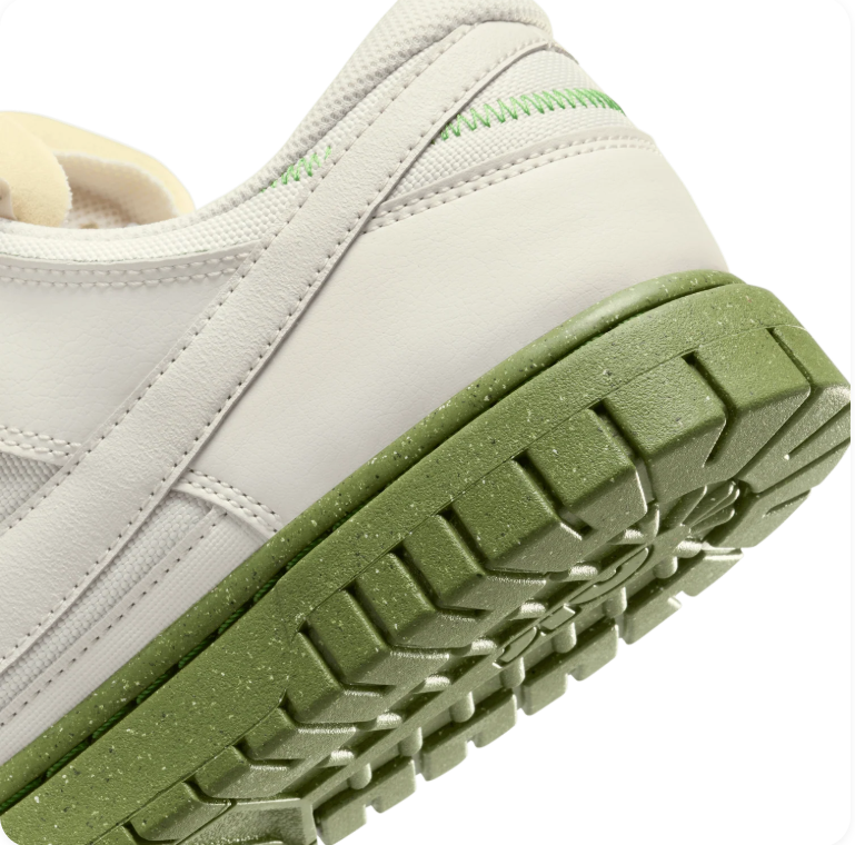 Nike Dunk Low 'Olive Aura' – Sail/Olive Green Deconstructed Low-Top Sneakers