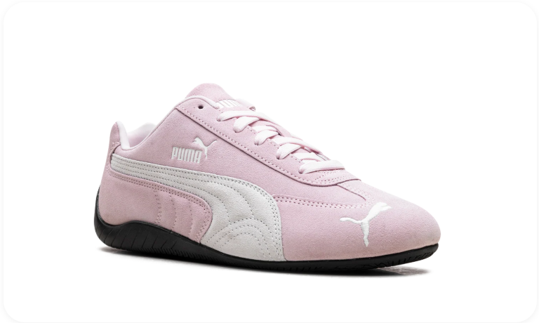 Puma Speedcat OG 'Pink Lavender/White' – Soft Pink Suede & White Patent Formstrip Low-Top Sneakers