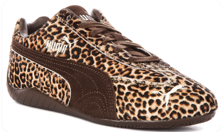 Puma Speedcat OG 'Leopard/Dark Brown' – Leopard Print Pony Hair Dark Brown Formstrip Low-Top Sneakers