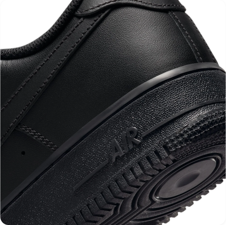 Nike Air Force 1 '07 'Triple Black' – All-Black Low-Top Sneakers
