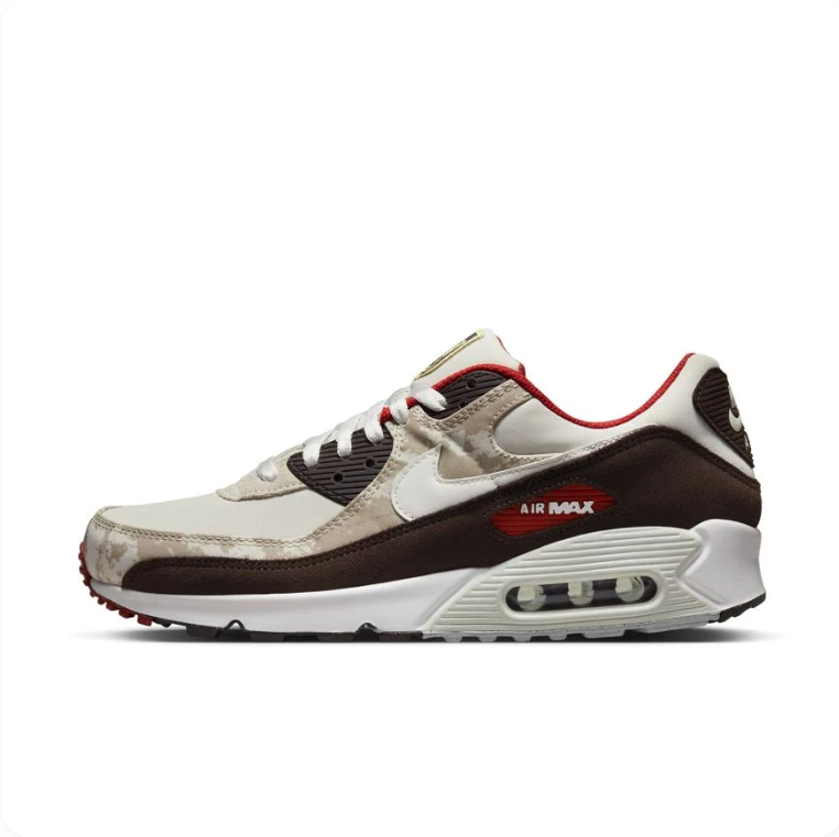 Nike Air Max 90 'Beef & Broccoli' – Sail/Baroque Brown/University Red Special Edition Sneakers