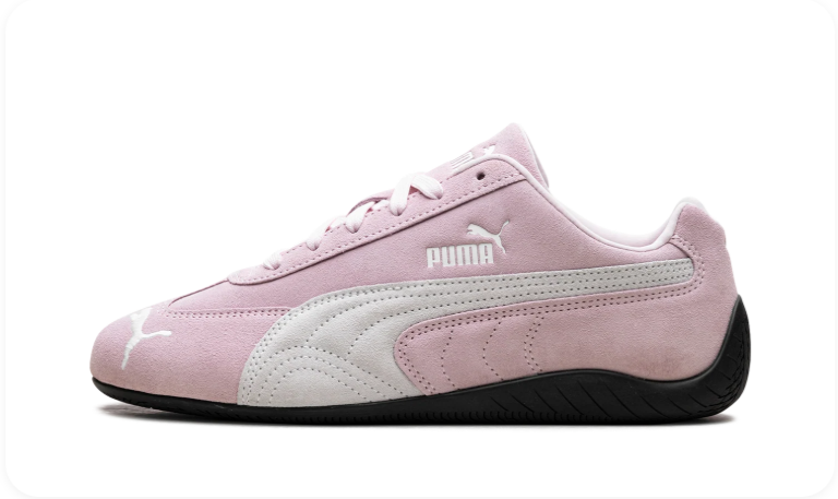 Puma Speedcat OG 'Pink Lavender/White' – Soft Pink Suede & White Patent Formstrip Low-Top Sneakers