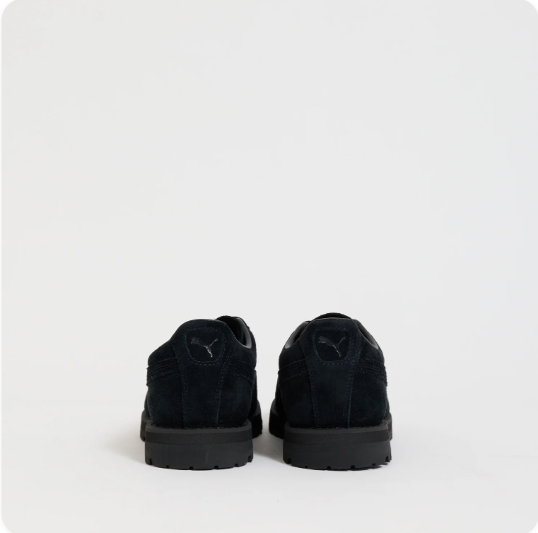 Puma Roma 'Triple Black/Lug Sole' – All-Black Suede Chunky Lug Sole Low-Top Sneakers