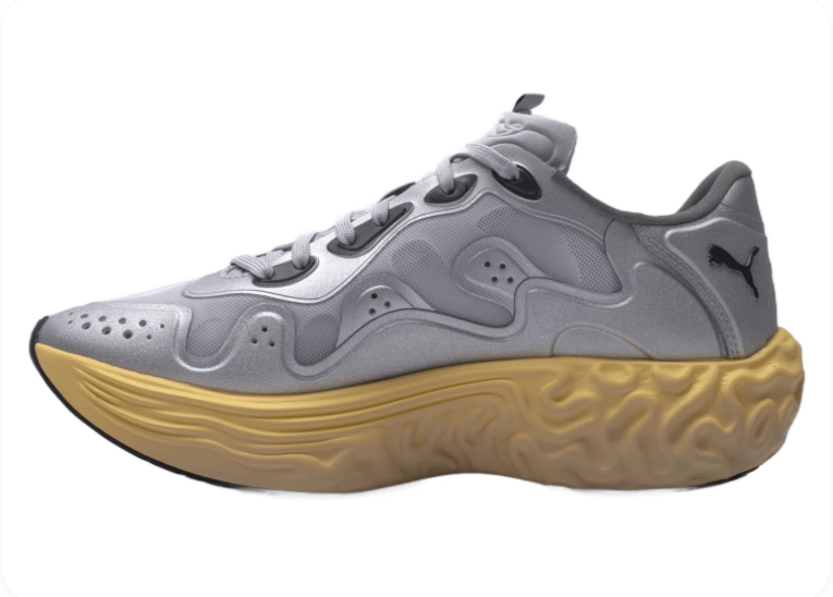 Puma Plexus 'Steel Grey/Gum' – Futuristic Molded Shell Organic Relief Gum Midsole Sneakers
