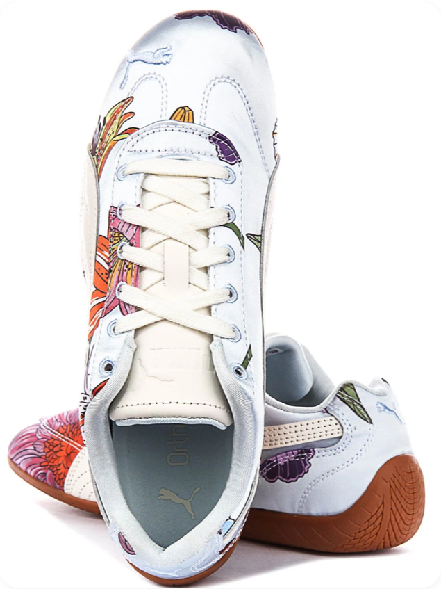 Puma Speedcat OG 'Botanical/Ice Blue' – Floral Print Satin Gum Sole Low-Top Sneakers