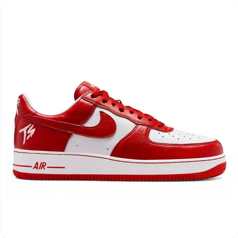 Nike Air Force 1 Low x Travis Scott 'University Red' – Red/White Collab Sneakers