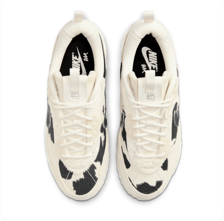 Nike Air Max 90 Futura 'Cow Print' – Sail/Black Patent Cow Print Low-Top Sneakers